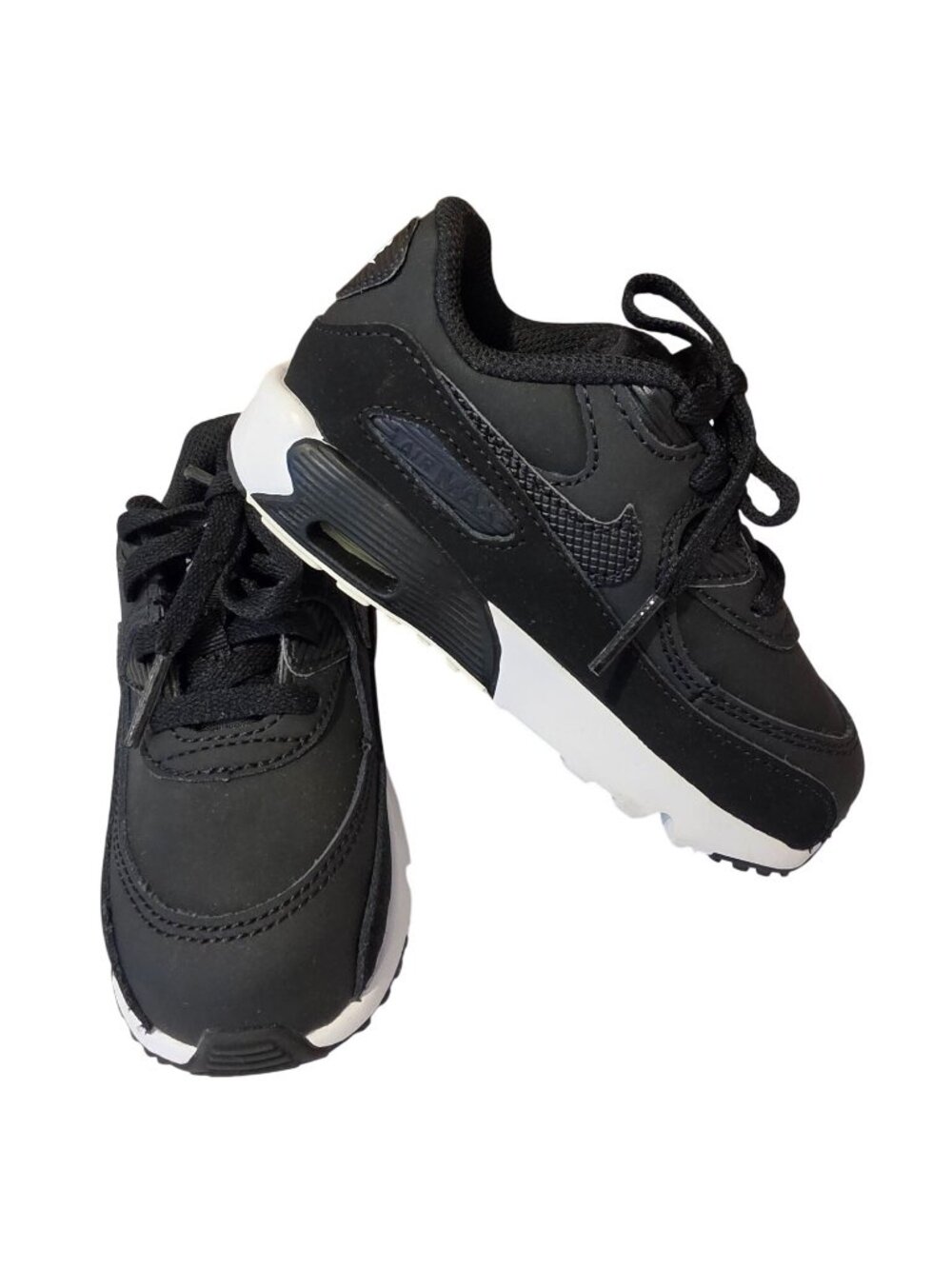 Nike Air Max 90 Black White Toddler Shoes Size 8C Sneakers 307791-014
